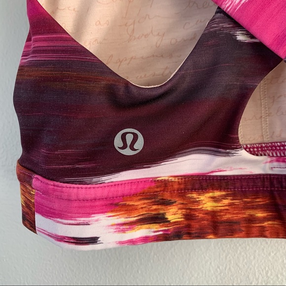 Lululemon All Sport Bra III Pigment Wind Berry Rumble Multi - Picture 6 of 9